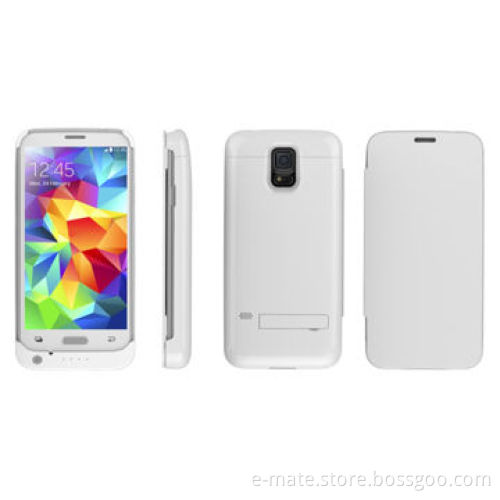 Super Slim Power Case for Samsung S5, with Kick Stand for Video Watching and Facetime